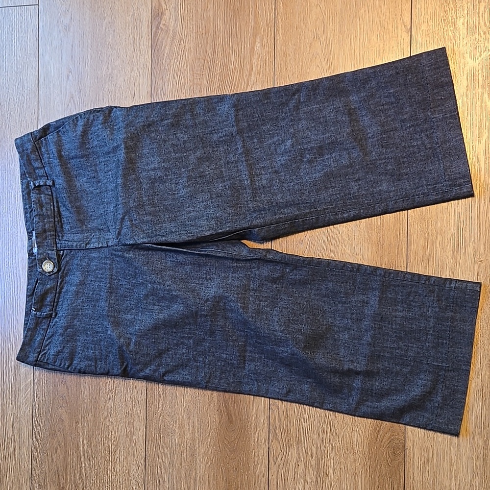 Women's Dark Wash Wide Leg Cropped Pants
